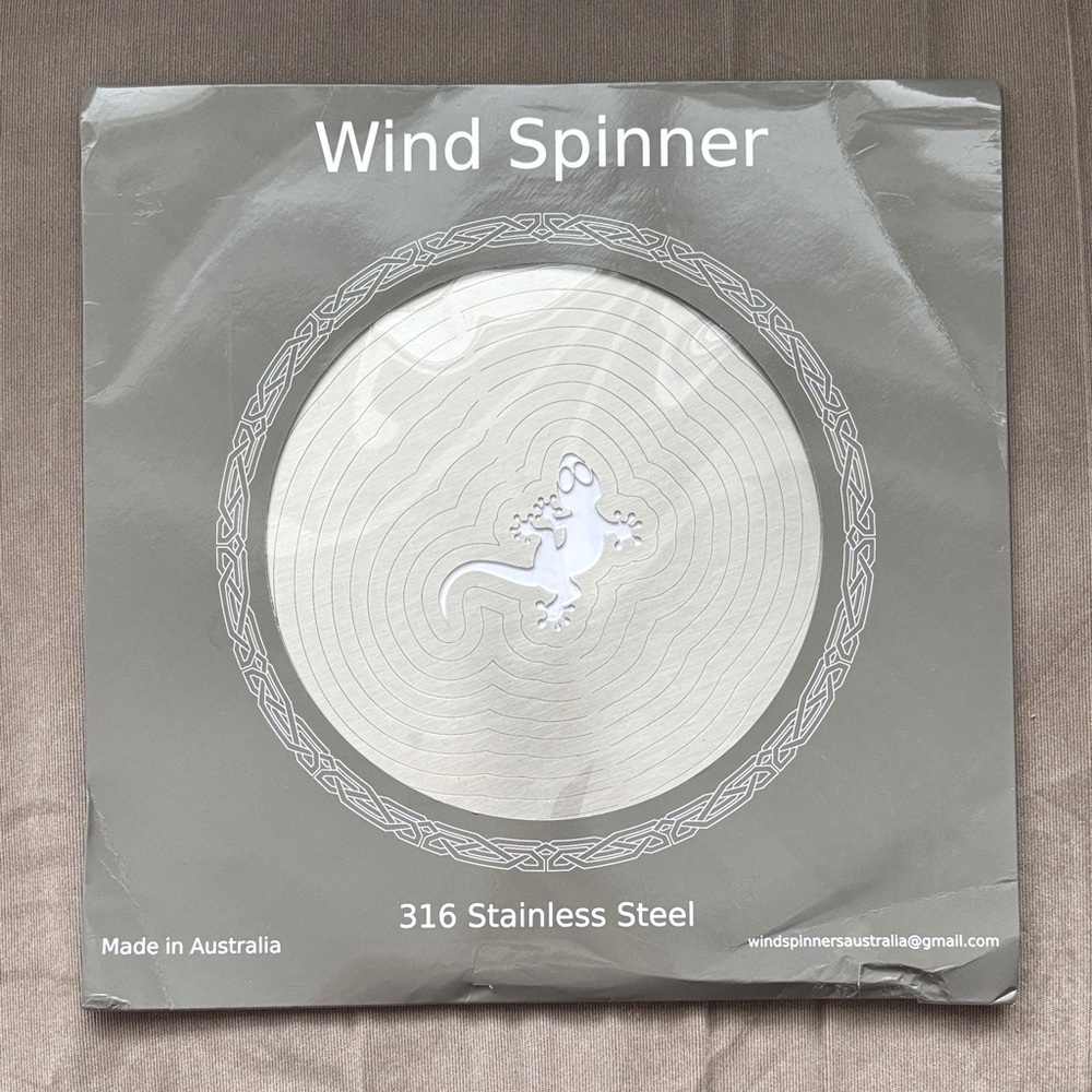 Stainless Steel Wind Spinner with Gecko Design